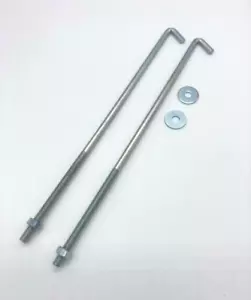 12" Heavy Duty 5/16" Battery Hold Down J Bolts Rods Adjust 8" To 12" 1 PAIR - Picture 1 of 3