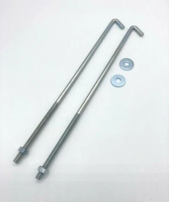 12" Heavy Duty 5/16" Battery Hold Down J Bolts Rods Adjust 8" To 12" 1 PAIR - Image 1 of 3