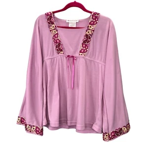 American Girl Julie Pajama Top for Girls size M 10/12 Pink Hippie Boho Butterfly - Picture 1 of 6