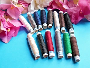 206C Pretty Lot Of 14 Natural Silk Spools Assorted Colors At The Indian Phoenix - Picture 1 of 6