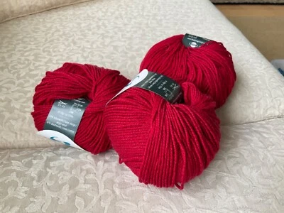 Hilo Rojo - Algodón Merino 135 por Schulana Color 021 Lote 4297 - 10 Madejas Foto 1 de 3