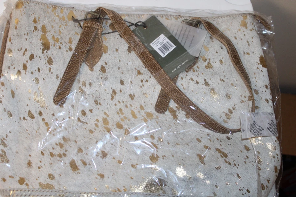 Myra Bag Leather Cow Hide Handbag Tote