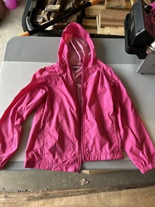 Columbia Raincoat Jacket / Wind Breaker Pink Kids Size M 10/12 - Picture 1 of 4