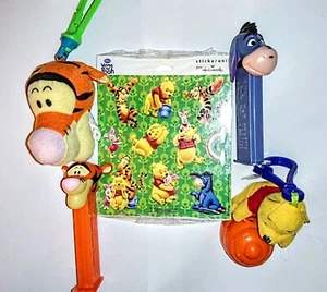 Tigger Schlüsselanhänger & Pez, Eeyore Pez, Winnie Puuh Keychain Hallmark Sticker - Bild 1 von 6