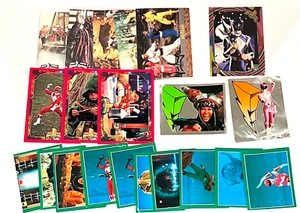 Power Rangers 9 Cards and 12 Sticker Cards 1994 & 1995 Small Grouping - Picture 1 of 6
