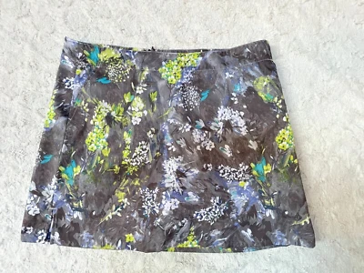 Pantalón Corto de Golf Tenis Activo Lady Hagen Para Mujer Talla 10 Gris Verde Estampado Floral Foto 1 de 4