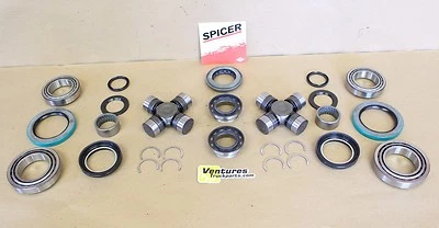 DODGE W350 W300 W250 DANA 60 FRONT SEAL BEARING AND U JOINT KIT OEM DANA SPICER - Image 1 of 4