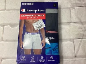 Champion Men's Boxer Briefs 3 Pack Active  Lightweight Stretch Moisture-Wicking - Picture 1 of 3