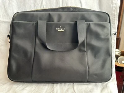 Bolsa para computadora portátil Kate Spade interior a rayas negras/blancas y negras Foto 1 de 4
