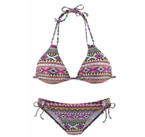 LASCANA BIKINI SET ~ AZTEC DESIGN ~ MULTICOLOURED ~ SIZE UK 8 C/D ~ NEW WITH TAG - Picture 1 of 9
