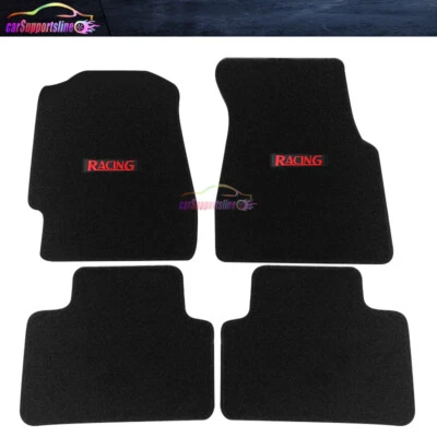 Подходит для 92-95 Honda Civic черный напольный коврик ковер спереди сзади нейлона 4 шт. с гонки - Изображение 1 из 3