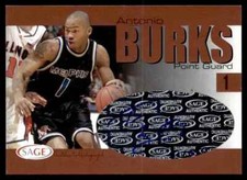 BK Antonio Burks 2004-05 SAGE Autographs Bronze 051/550 Memphis Tigers #A5