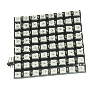 NEW WS2812 8x8 64 Bit Matrix 5050 LED RGB Full-Color Black Board for Arduino - Bild 1 von 4