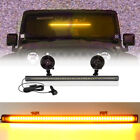 48 LED Emergency Strobe Light Windshield Dash Hazard Flashing Light Amber 10-30V