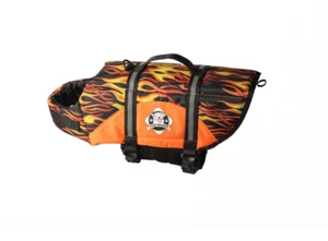 Paws Aboard Doggy Life Jacket Racing Flames (Large) NEW - Picture 1 of 3