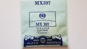 GRUEN CRYSTALS NOS GS Cast Acrylic RECTANGULAR for curved bezel (MX series) - Picture 1 of 13