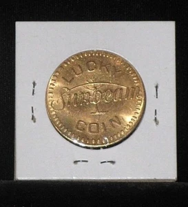 1939/1940 NYWF two Sunbeam Lucky Brass Token - Picture 1 of 4