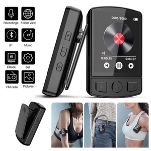 MP3 Player HiFi Lossless Sound Bluetooth Back Clip Music Voice Recorder FM Radio - Picture 1 of 22