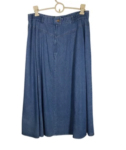 Koret City Blues Petites Maxi Jean Skirt Womens Flared Denim Blue Size 14 - Picture 1 of 10