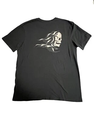 Vintage 2000's Vans Distressed Black XXL Slim Fit Skull T-Shirt VGUC! - Image 1 of 4