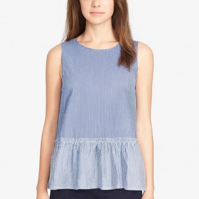 time and tru womens sleeveless blue white striped pullover top size XL - Image 1 of 4