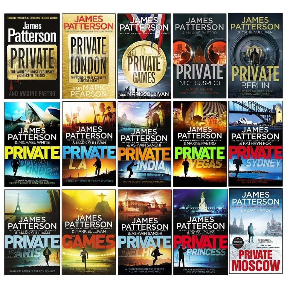 James Patterson Private Series Books 1 - 15 Collection Set (Private, London,... - Image 1 of 1