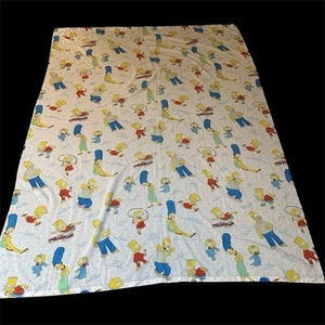 Vintage 1990 The Simpsons Twin Flat Bed Sheet Original - Bild 1 von 4