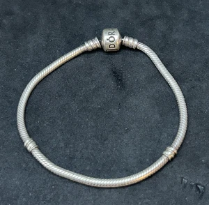 925 Sterling ALE Pandora Snake Chain Charm Bracelet 7.5in - 14.72g - Picture 1 of 3