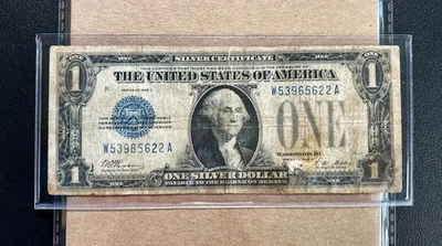 Fr. 1601 1928A $1 Silver Certificate "FUNNY BACK" - Fine Comment - Image 1 of 2