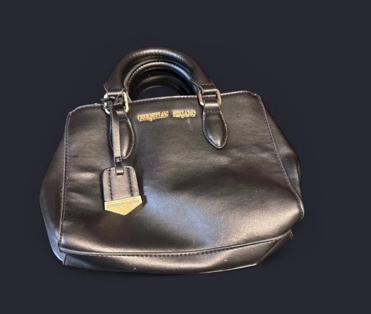 Christian Siriano Mujer Bolso de Mano Cuero Negro Bolso de Hombro Bolso Cartera Foto 1 de 4