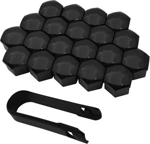 "20PCS Lug Nut Covers 17mm Hexagonal with Removal Tool, Car Wheel Nut Caps (Blac - Picture 1 of 7