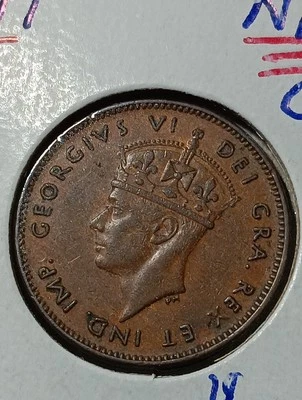 👉1947-C Newfoundland Canadian Small One Cen t 1c Canada RB  Bu Choice #97 - Image 1 of 2