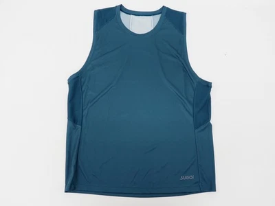 ¡Nuevo! Camiseta de entrenamiento sin mangas con espalda de cerdo para hombre Sugoi talla mediana verde Foto 1 de 4