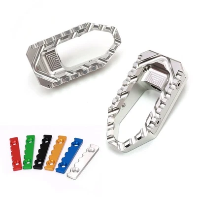 Clavijas delanteras CNC plateadas anchas para Ducati 899 Panigale S/R 2013-2017 Foto 1 de 4