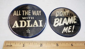 ADLAI STEVENSON 2,5" 3-D Blinker Pins Buttons von 1956 Eisenhower IKE Kampagne - Bild 1 von 3