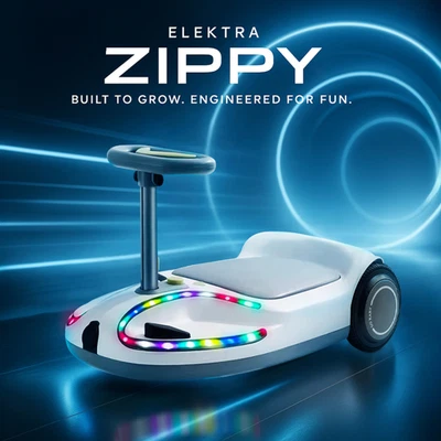 Elektra Zippy 4-in-1 Electric Wiggle Car Kids Ride-On w/ Bluetooth & Lights - image 1 of 4