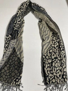 Animal Print Scarf Unbranded tags removed Fun Multi print Scarf - Picture 1 of 16