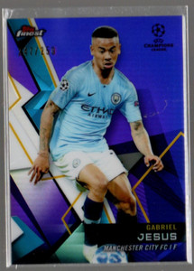 2018-19 Finest UEFA Champions League Purple Refractors #20 Gabriel Jesus /250