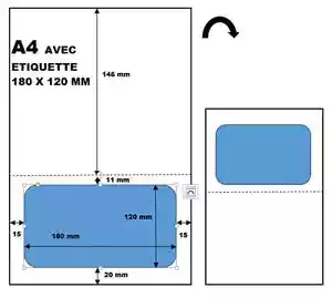 Colissimo feuille avec étiquette colis intégré paramétré pour envoi colissimo - Picture 1 of 7