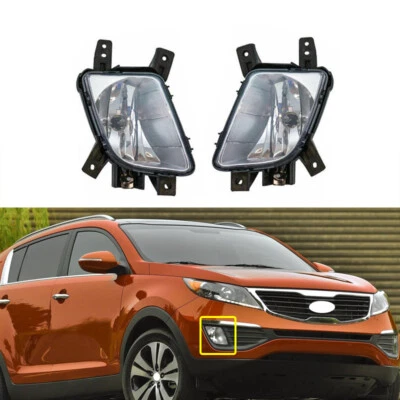 1 par de luces antiniebla para parachoques delantero + bombillas para Kia Sportage SUV 2011-2013 Foto 1 de 4