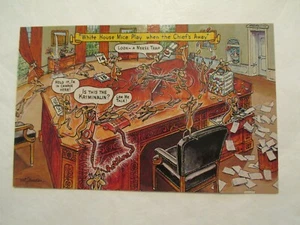 White House mice play when the chiefs away Comic Postcard  - Picture 1 of 2