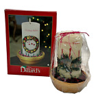 Dillard's Trimmings Nos New Christmas Candle W/Holder Table Decor Wreath