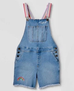(Size XL) New Target Take Pride Denim Blue Queen/Rainbow Embroidered Overalls - Bild 1 von 8