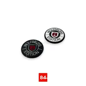 Emblema guardabarros VW Golf 2 Wolfsburg Edition + base negro / blanco GTI G60 - Imagen 1 de 6
