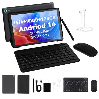  Tablet Android 14 Tablet 10,1 Zoll 14GB RAM 128GB ROM 5000mAh Bluetooth - Bild 1 von 4