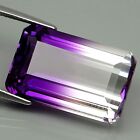 23ct. Fascinating!!! Bi Color ~ Purple - White Ametrine Emerald