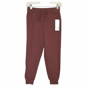 Z By Zella Unisex Kids Burgundy Vine Drawstring Slash Pocket Jogger Pant Size M - Picture 1 of 11
