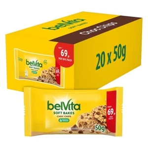 20x Belvita Biscuits Soft Bakes Choc Chips 50g - Picture 1 of 1