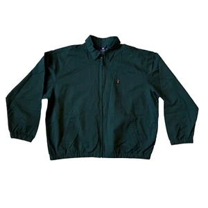 Chaps Ralph Lauren Jacket 2XL Forest Ranger Green Full Zip Logo Pockets - Picture 1 of 24