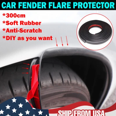 3M Universal Car Wheel Fender Extension Rubber Moulding Flare Trim Protector - Image 1 of 4